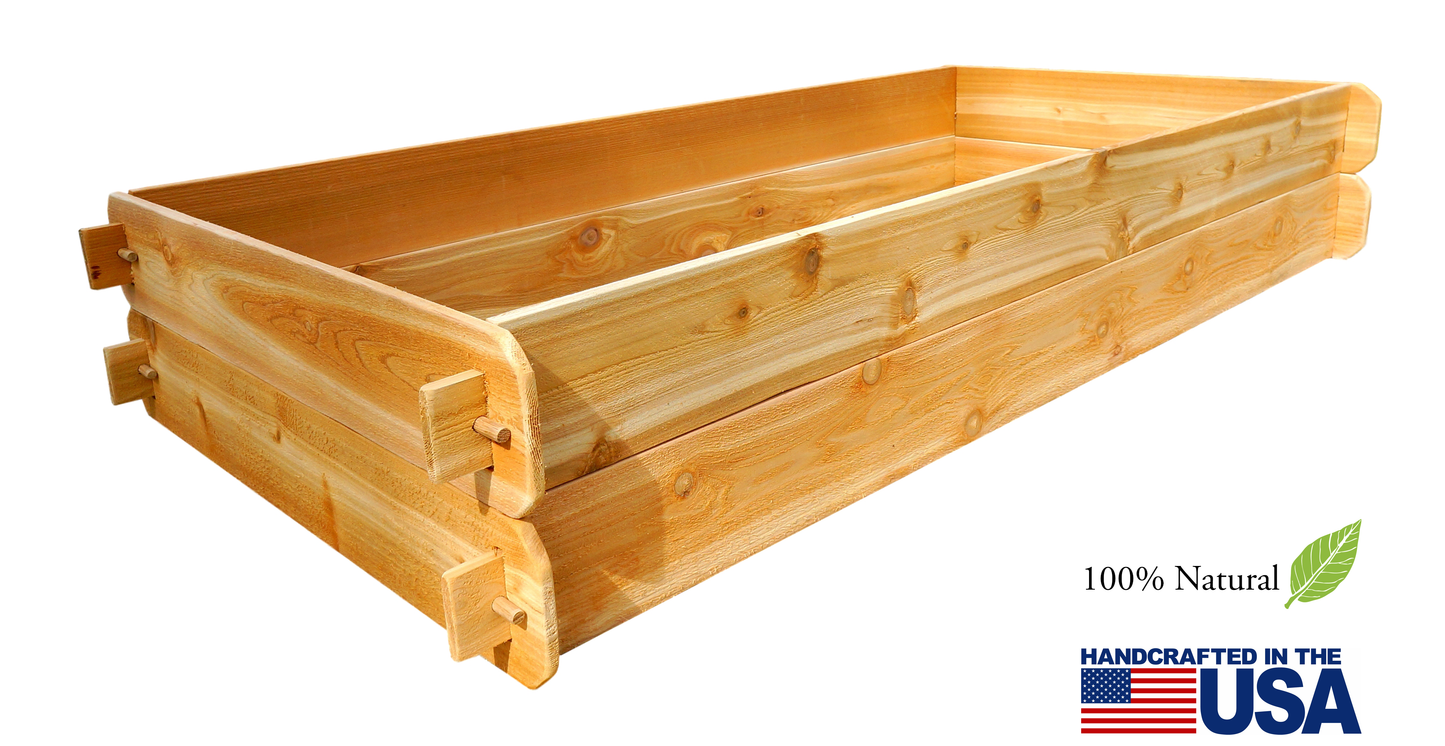 Timberlane Gardens Raised Garden Bed Kit Double Deep (Two 3x6) Western Red Cedar