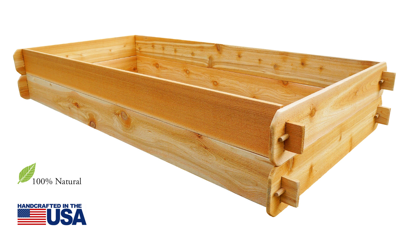 Timberlane Gardens Raised Garden Bed Kit Double Deep (Two 3x6) Western Red Cedar