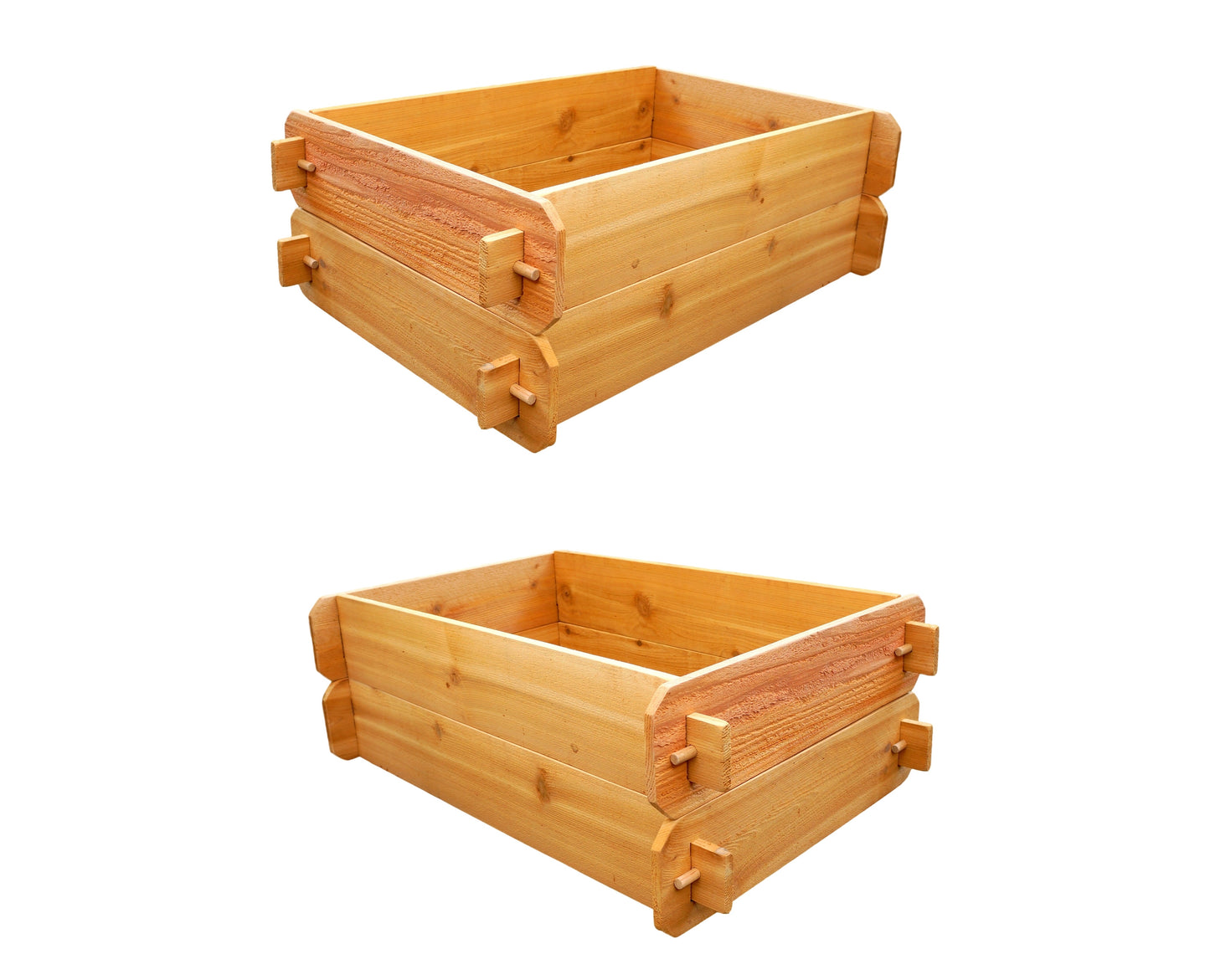 SET OF 2 Timberlane Gardens Easy Raised Garden Bed Kits Double. Deep. Western Red Cedar. Mortise & Tenon. 2' W x 3' L