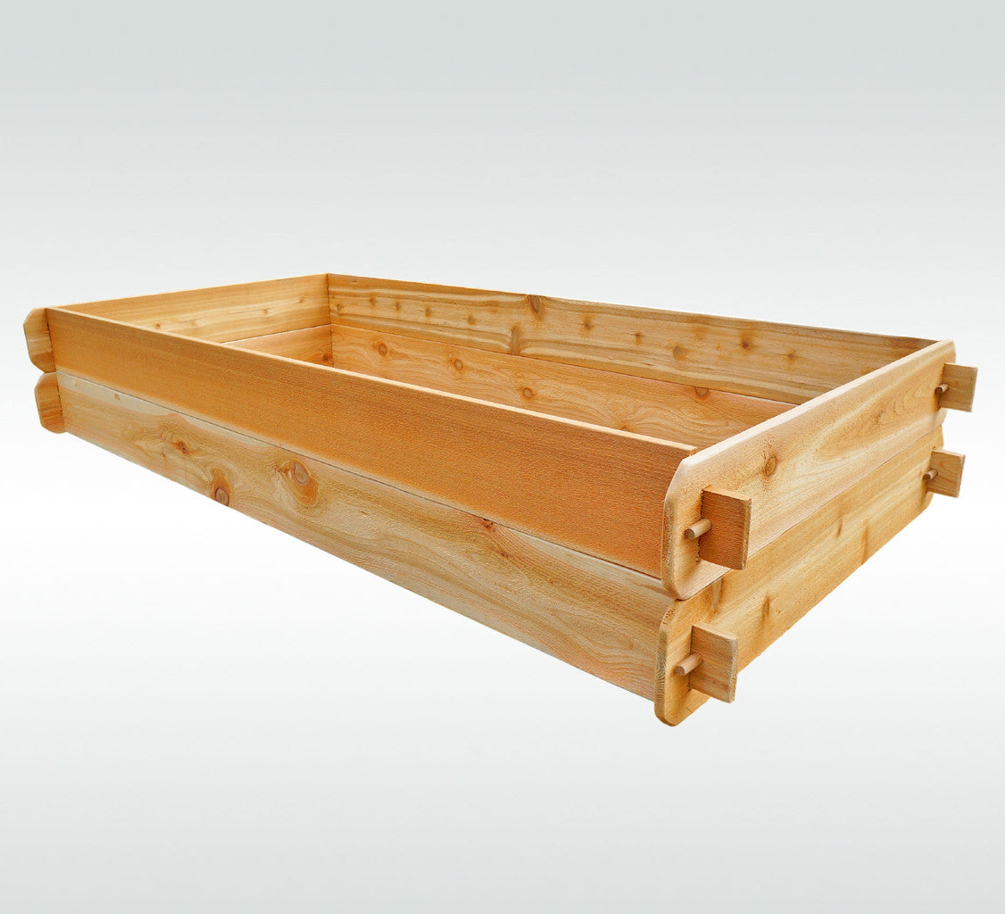 Timberlane Gardens Raised Garden Bed Kit Double Deep (Two 3x6) Western Red Cedar - Timberlane Gardens